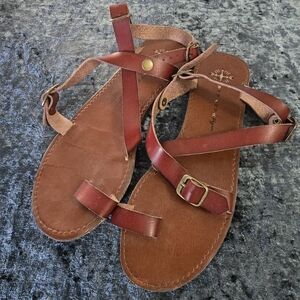 Brown Jesus Sandals Sz 10